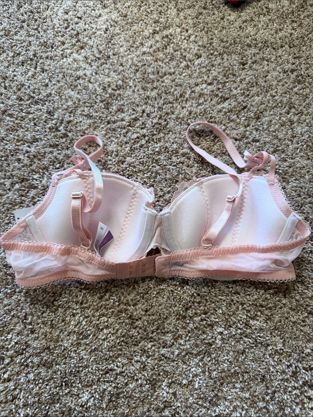 Adore Me Blush Lace Underwire Bra with Ribbon Detail - Picture 2 of 2